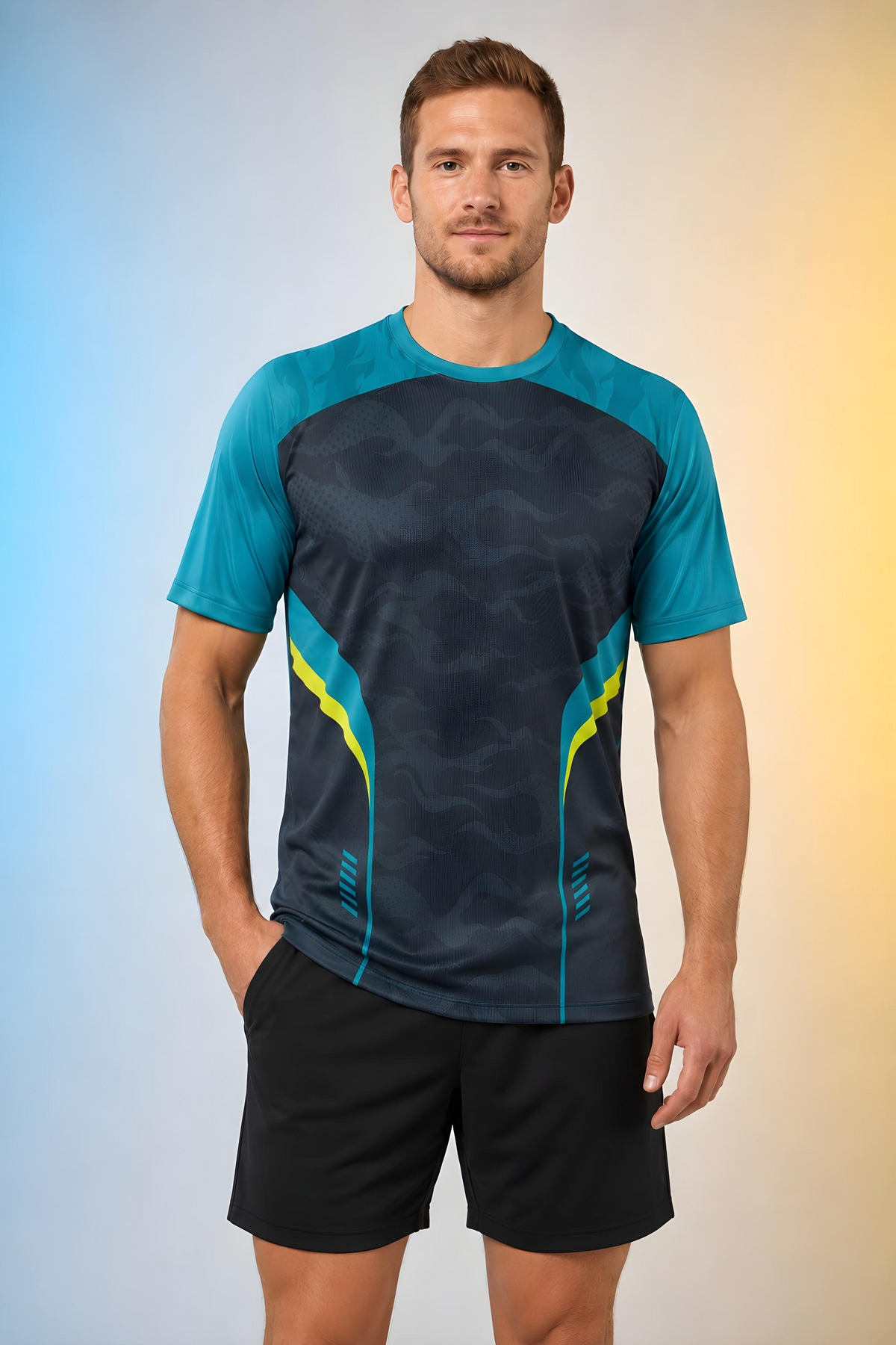 Customfit VoltStream Dry-Fit Sports T-Shirt (CFS324)-Customfit VoltStream Dry-Fit Sports T-Shirt (CFS324)